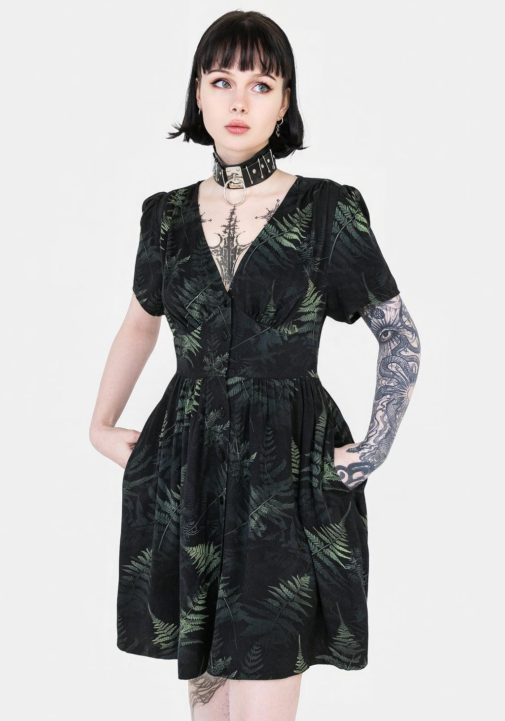 Fernery Button Up Corset Mini Dress Product Image