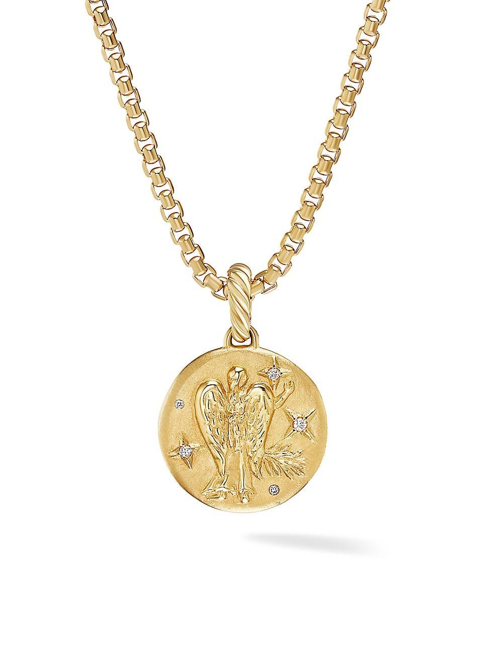 Womens Zodiac Amulet In 18K Yellow Gold With Diamonds Product Image