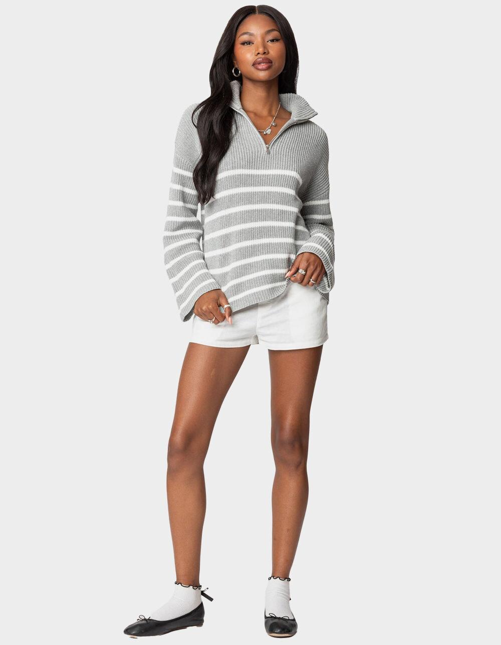 EDIKTED Oversized Quarter Zip Sweater Product Image