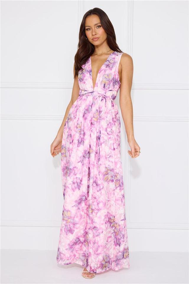 Gold Sky Maxi Dress Purple Product Image