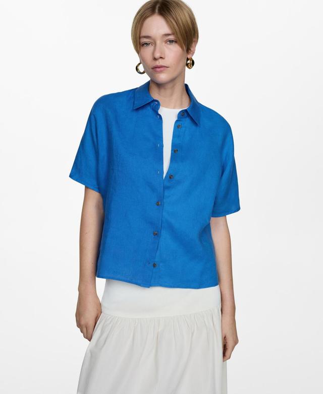 Mango Womens Linen 100% Shirt Product Image