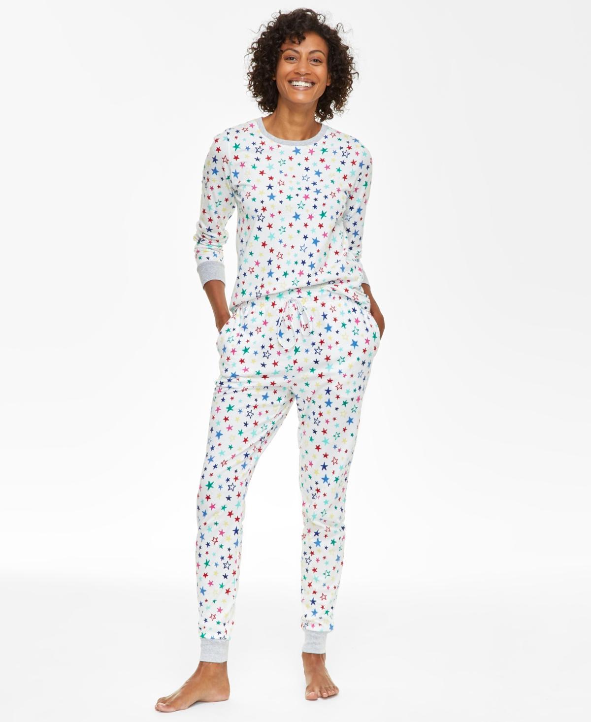 Family Pajamas Womens 2-Pc. Star Toss Cotton Matching Family Holiday Pajamas Set, Created for Macys Product Image