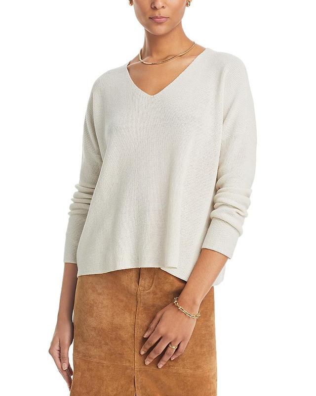 Eileen Fisher Organic Cotton V-Neck Sweater Product Image