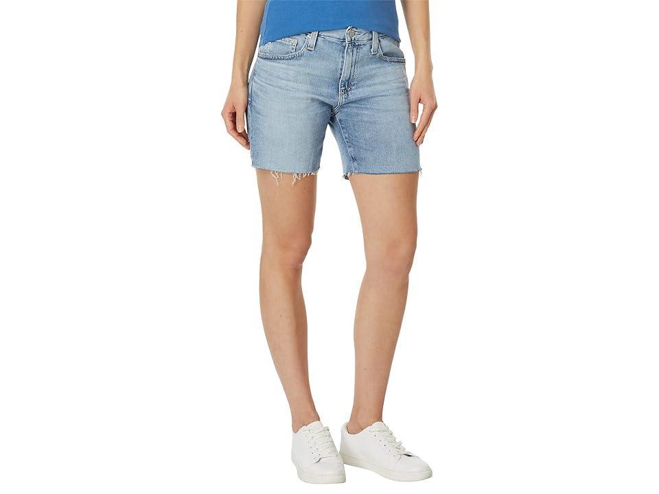 Womens Becke Distressed Stretch Denim Shorts Product Image