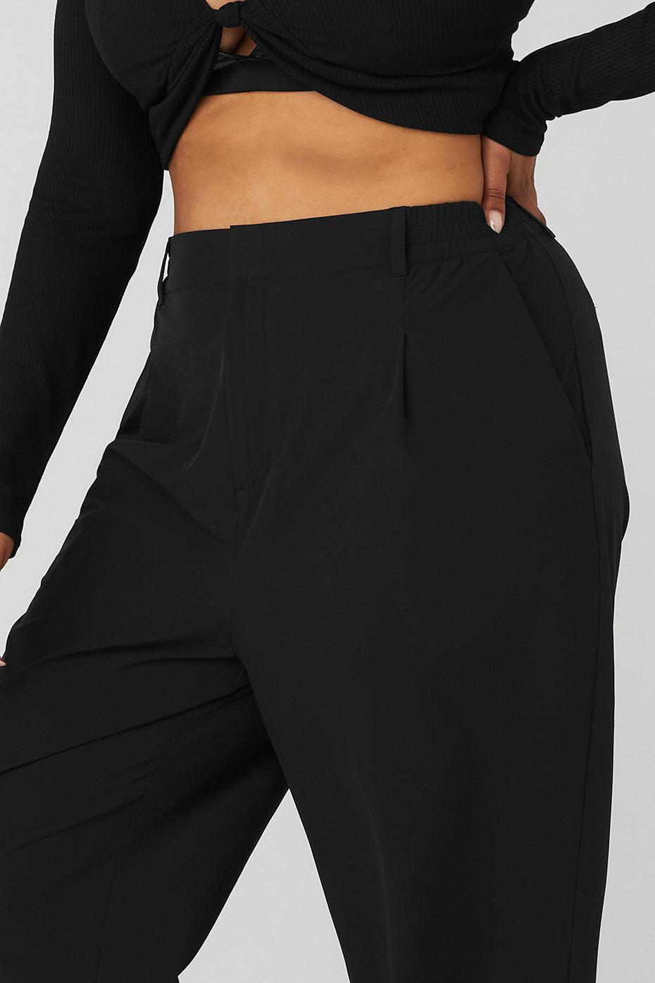 High-Waist Pursuit Trouser (Long) - Black Female Product Image