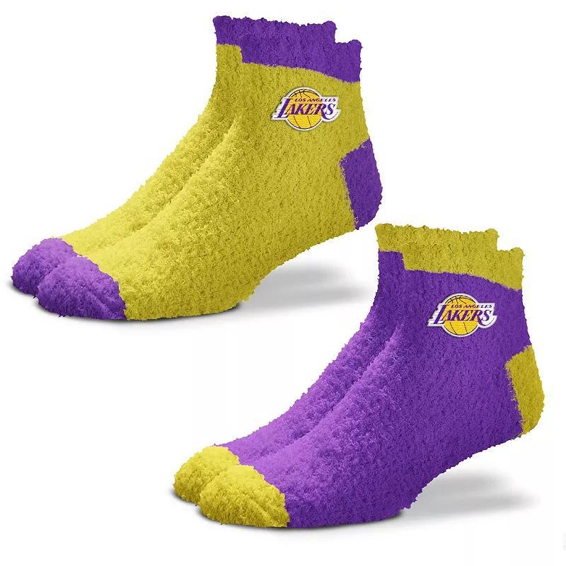 Womens For Bare Feet Los Angeles Lakers 2-Pack Team Sleep Soft Socks Product Image