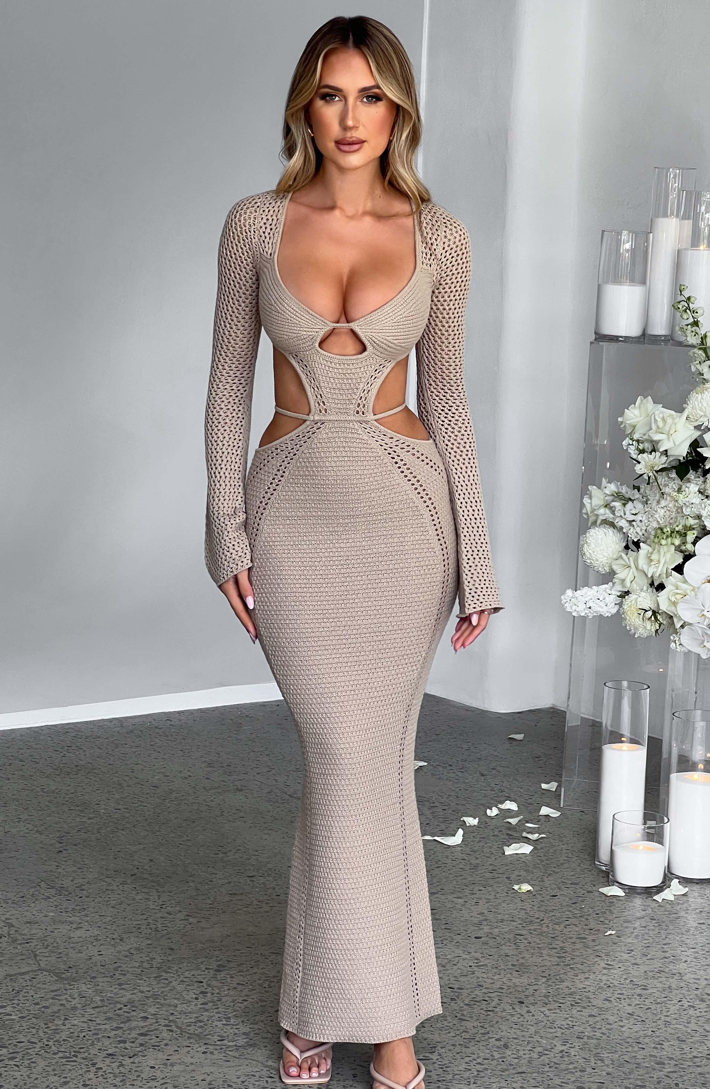 Nadine Maxi Dress - Beige Product Image