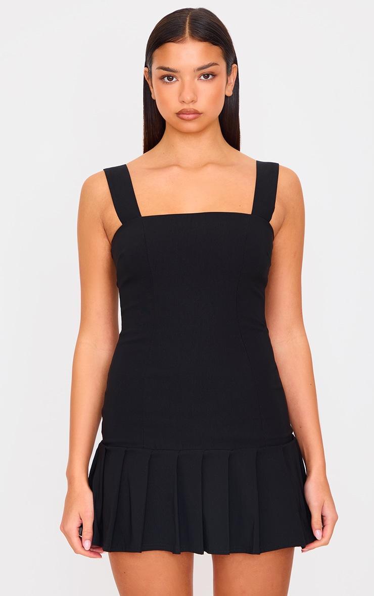  Black Pleated Shift Dress product image