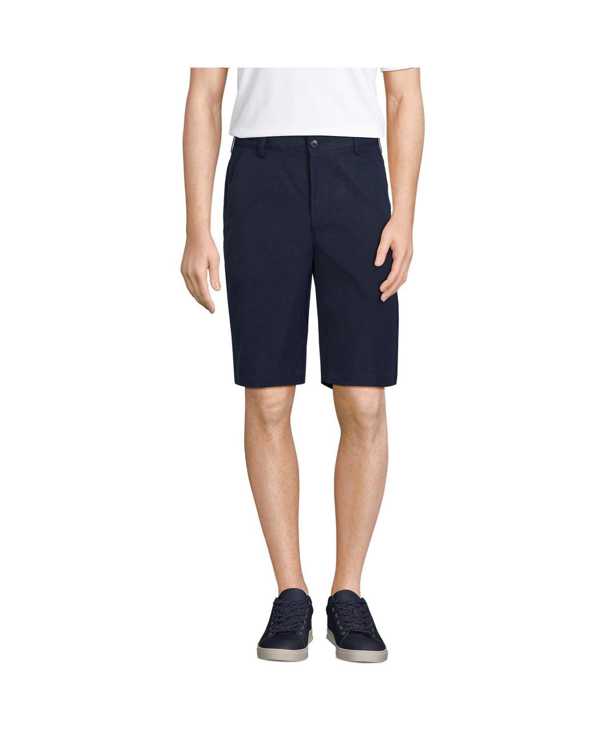 Mens Lands End School Uniform Performance Chino Shorts Classic Blue Product Image