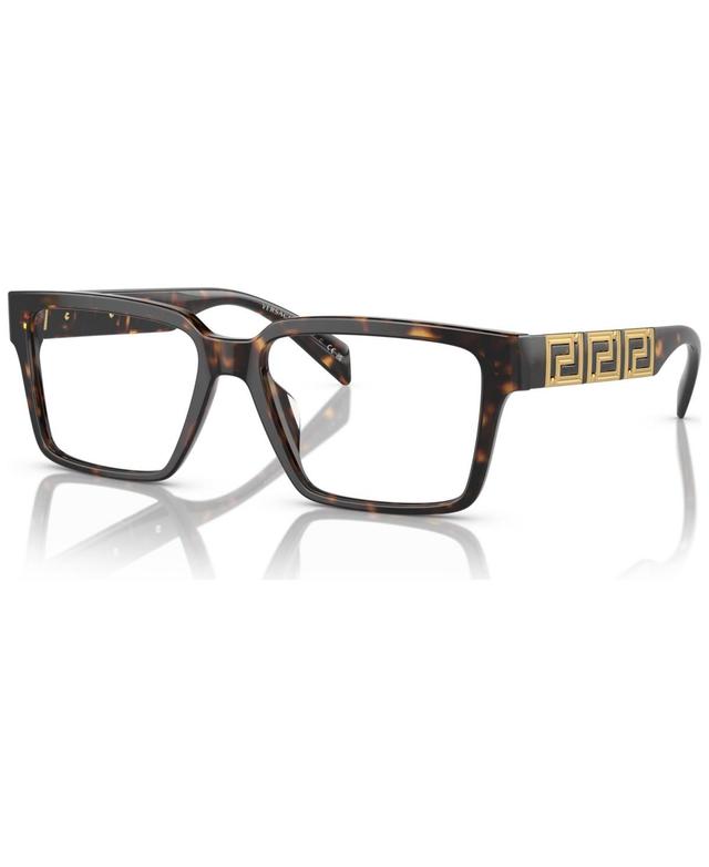 Versace Mens Rectangle Eyeglasses, VE3339U 55 - Havana Product Image