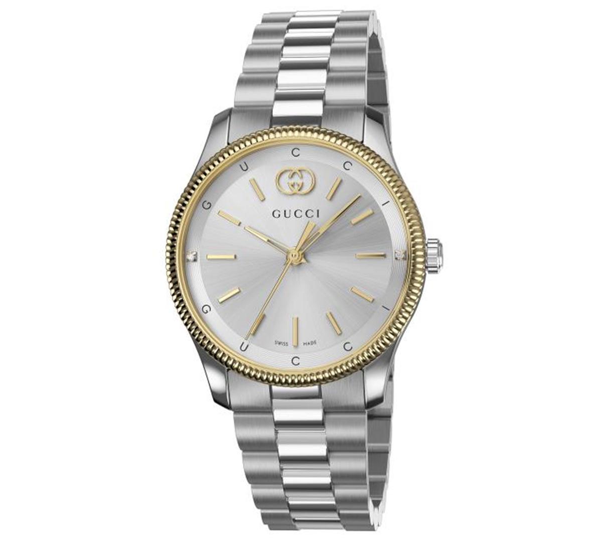 Gucci Womens Swiss G-Timeless Two-Tone Stainless Steel Bracelet Watch 29mm Product Image