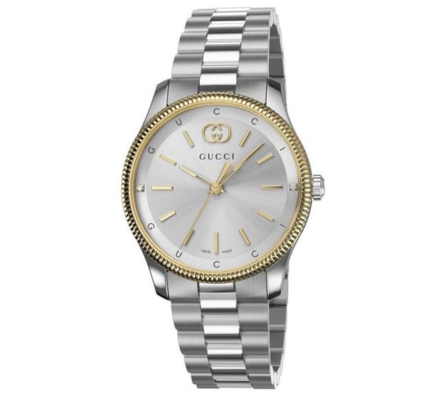 Gucci Womens Swiss G-Timeless Two-Tone Stainless Steel Bracelet Watch 29mm Product Image