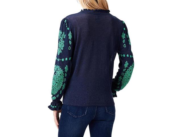 NIC+ZOE Oceanic Sweater (Indigo Multi) Women's Sweater Product Image