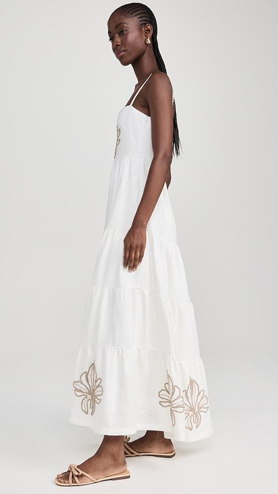 Andres Otalora La Catedral Embroidered Midi Dress | Shopbop Product Image