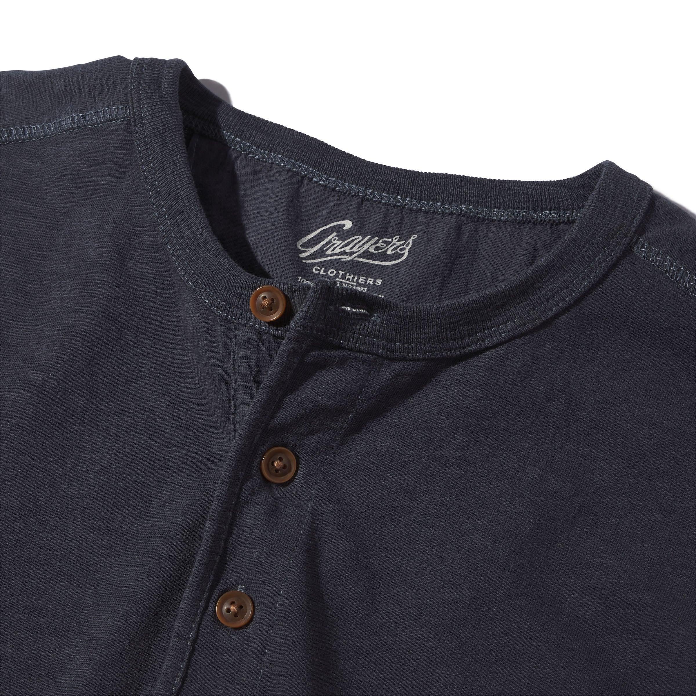 New Cooper Garment Dyed Henley - Ombre Blue Product Image