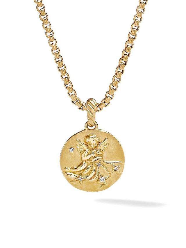 Womens Zodiac Amulet In 18K Yellow Gold With Diamonds Product Image