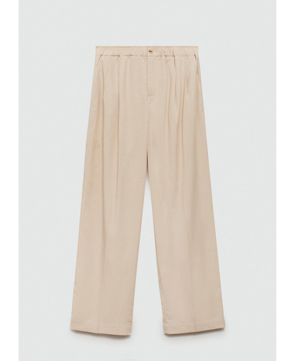 Mango Womens Lyocell Pleated Pants Product Image