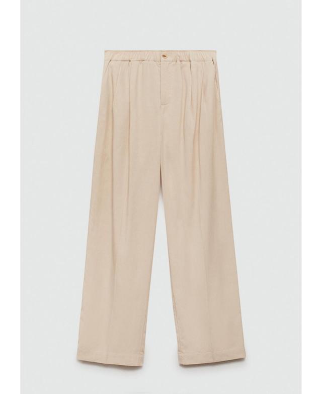 Mango Womens Lyocell Pleated Pants Product Image