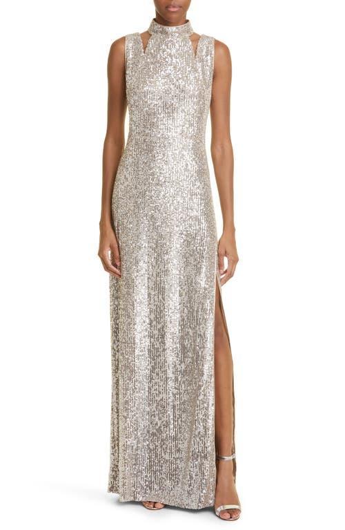 Akris Cutout Shoulder Sequin Jersey Gown Product Image