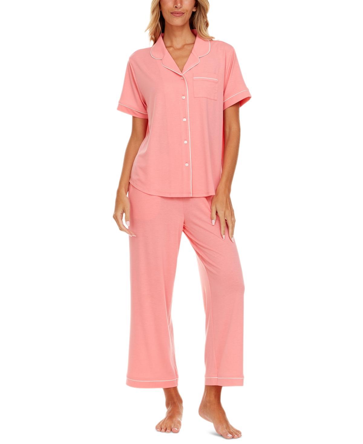 Flora by Flora Nikrooz Womens Annie Notch Top and Capri Pajama Set Product Image