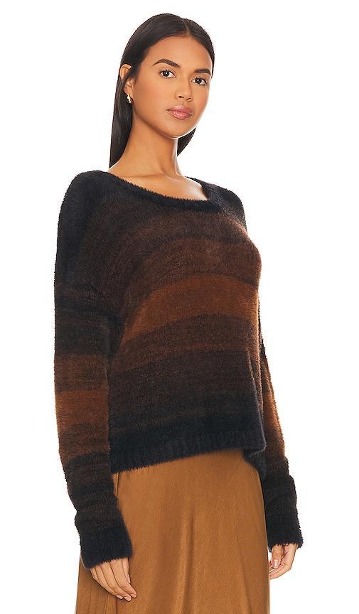 Bella Dahl Slouchy Sweater in Chocolate. Size XS. Product Image