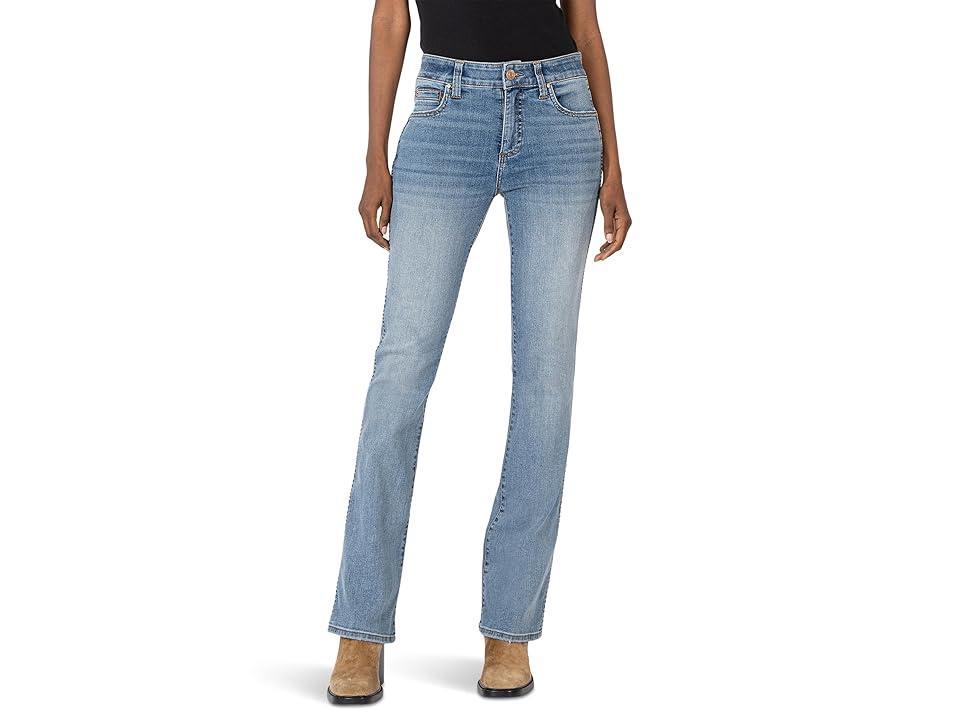 KUT from the Kloth Ana High-Rise Fab Ab Flare-Baby Dn All Over (Harmonious) Women's Jeans Product Image