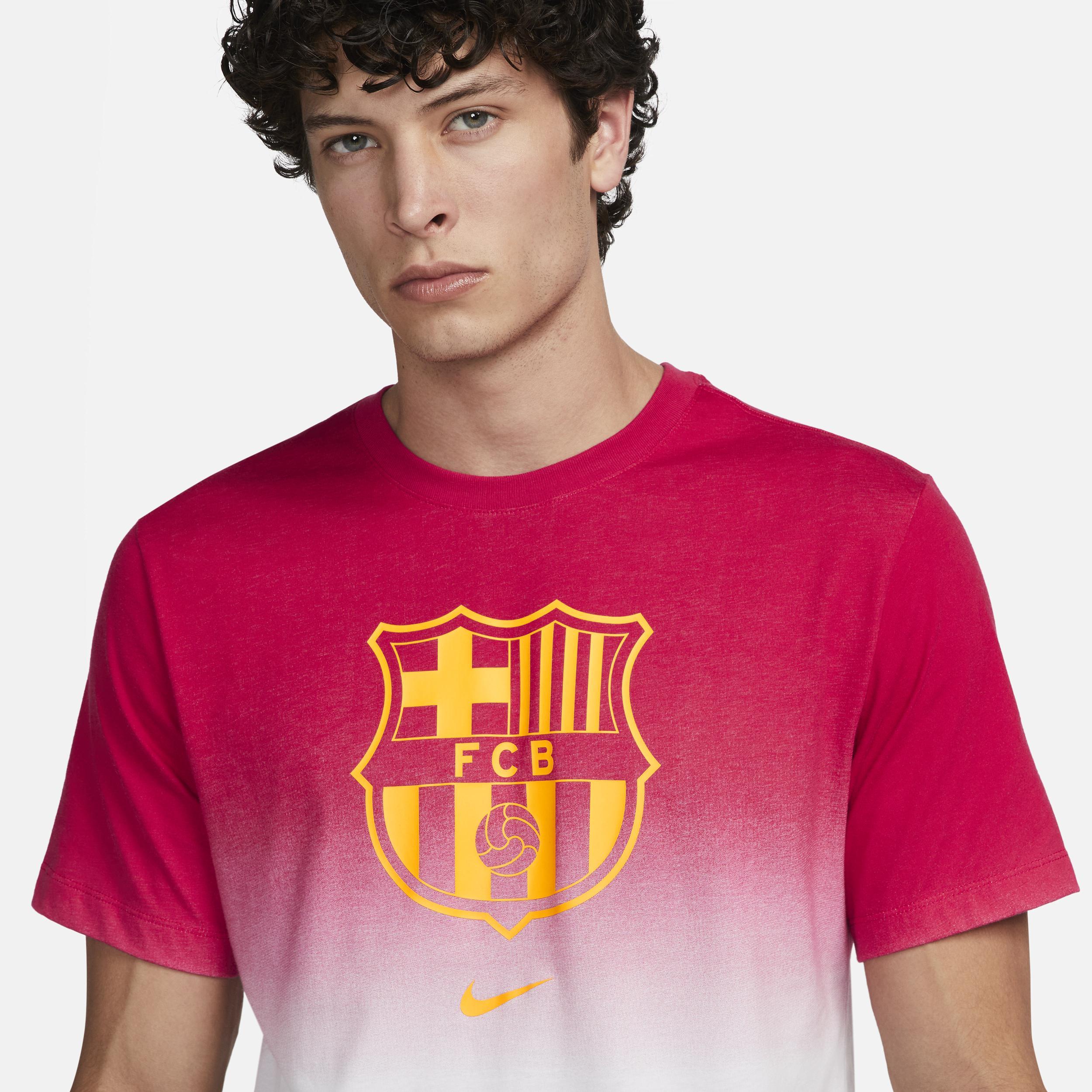 Mens Nike White Barcelona Crest T-Shirt Product Image