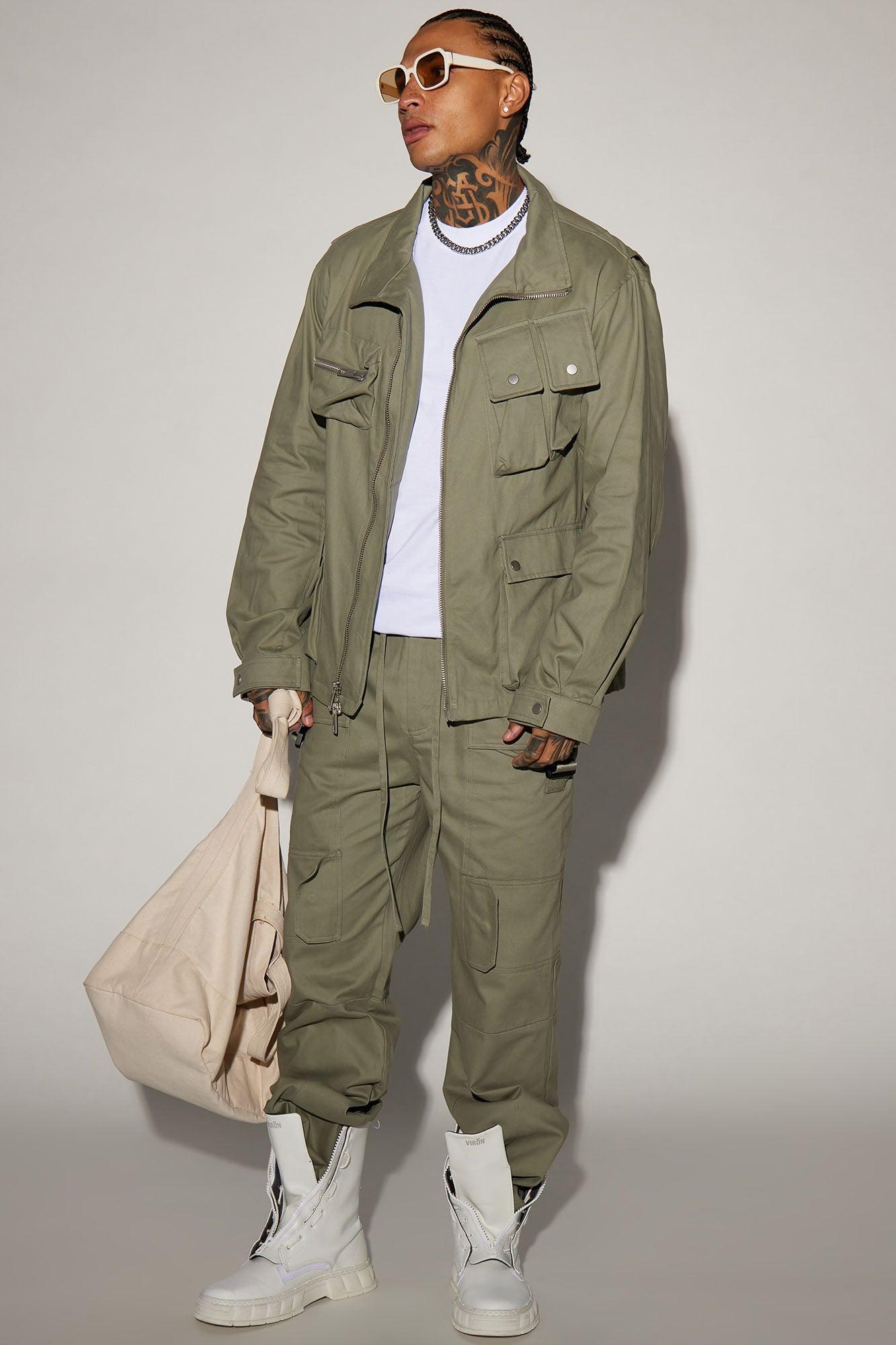 Perfection Is Perfected Utility Straight Cargo Pants - Olive Product Image