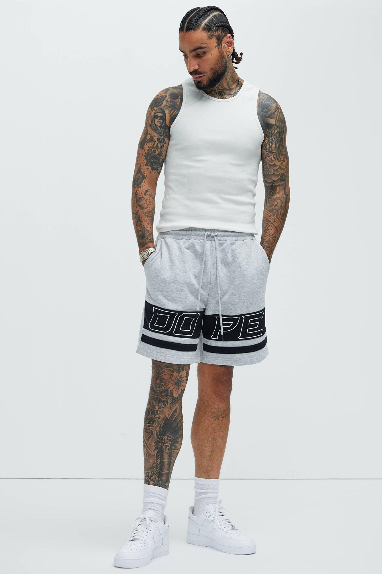 Tyson Dope Relaxed Sweatshorts - Heather Grey Product Image