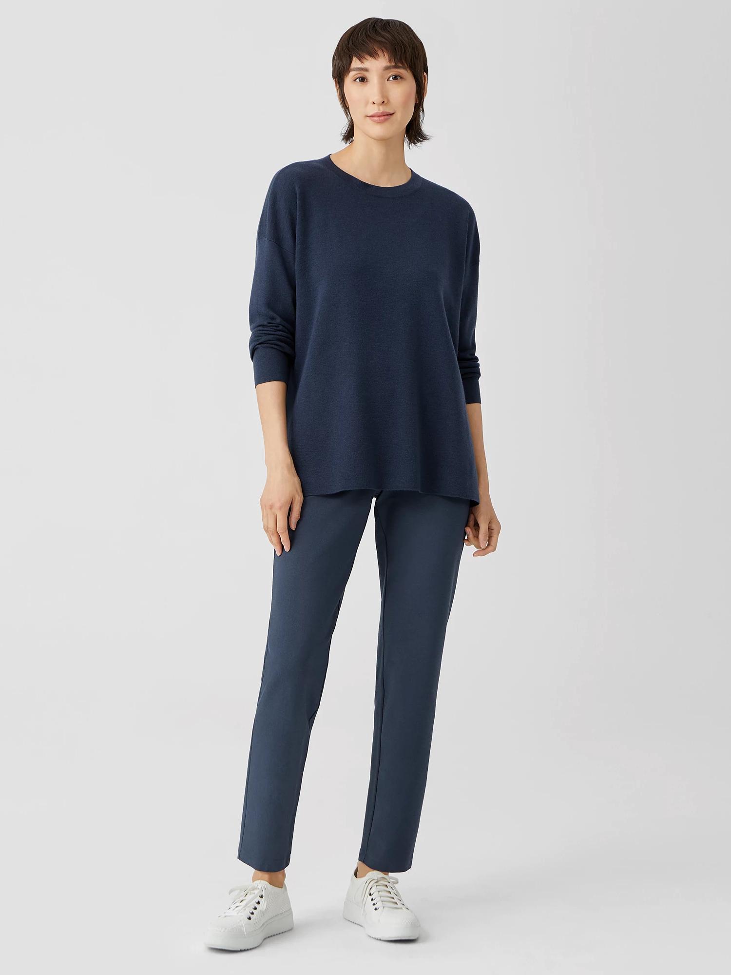 Eileen Fisher Slim Knit Ankle Pants Product Image