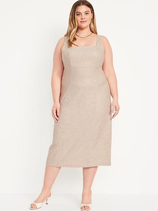 Sleeveless Square-Neck Midi Dress Product Image