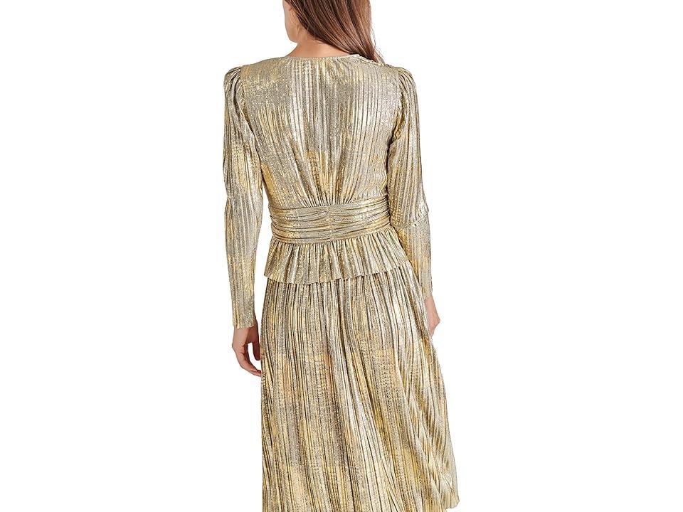 Steve Madden Darcy Metallic Pleated Skirt Product Image