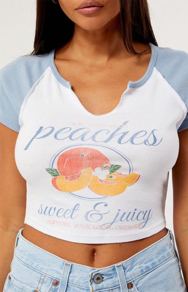 Women's Peaches Raglan T-Shirt Product Image