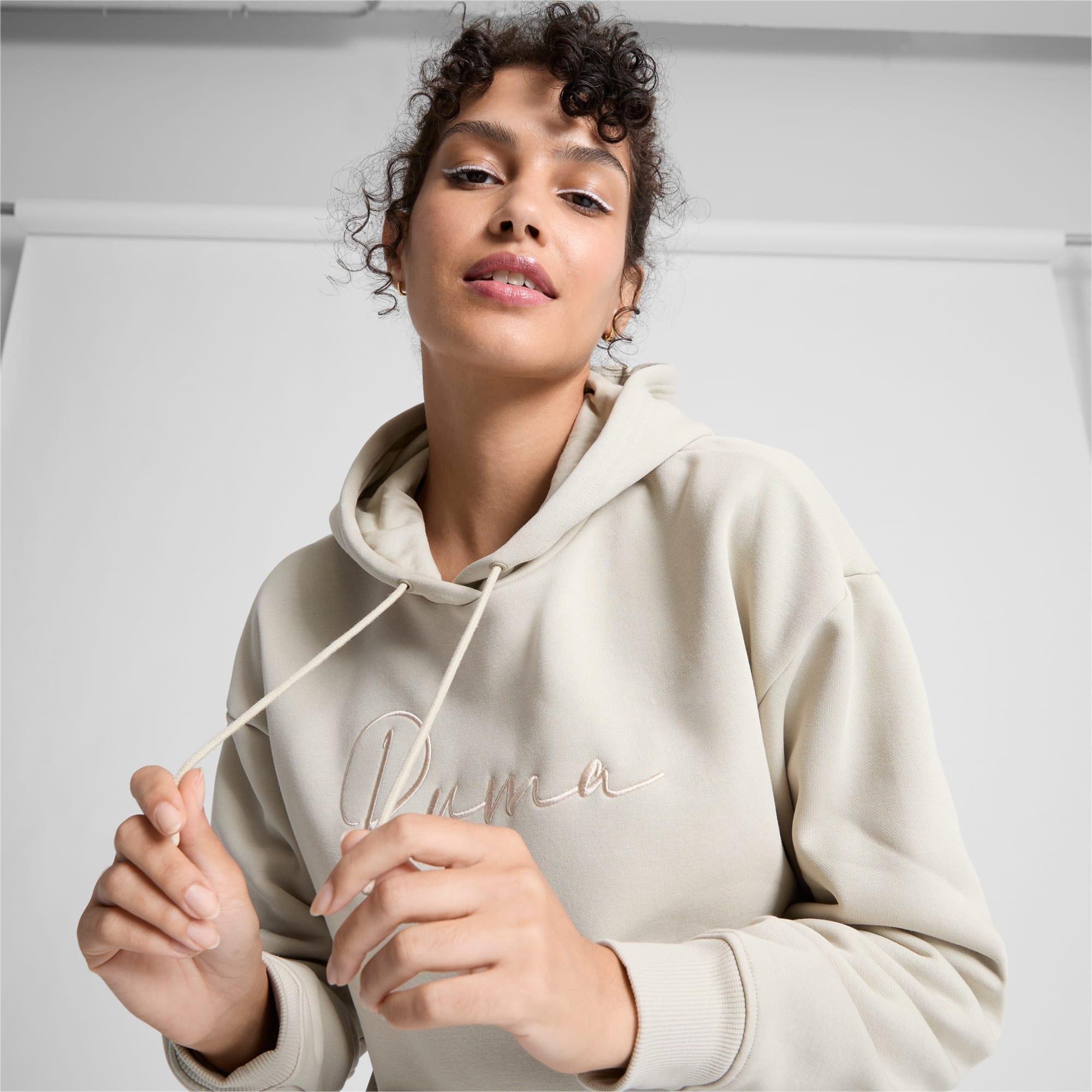 PUMA Script Logo Women's Hoodie Product Image