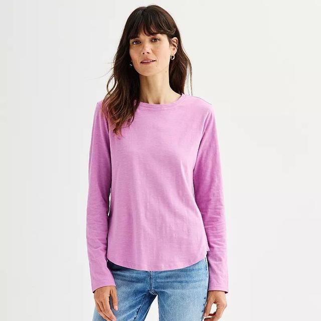 Womens Sonoma Goods For Life Everyday Long Sleeve Crewneck Tee Product Image