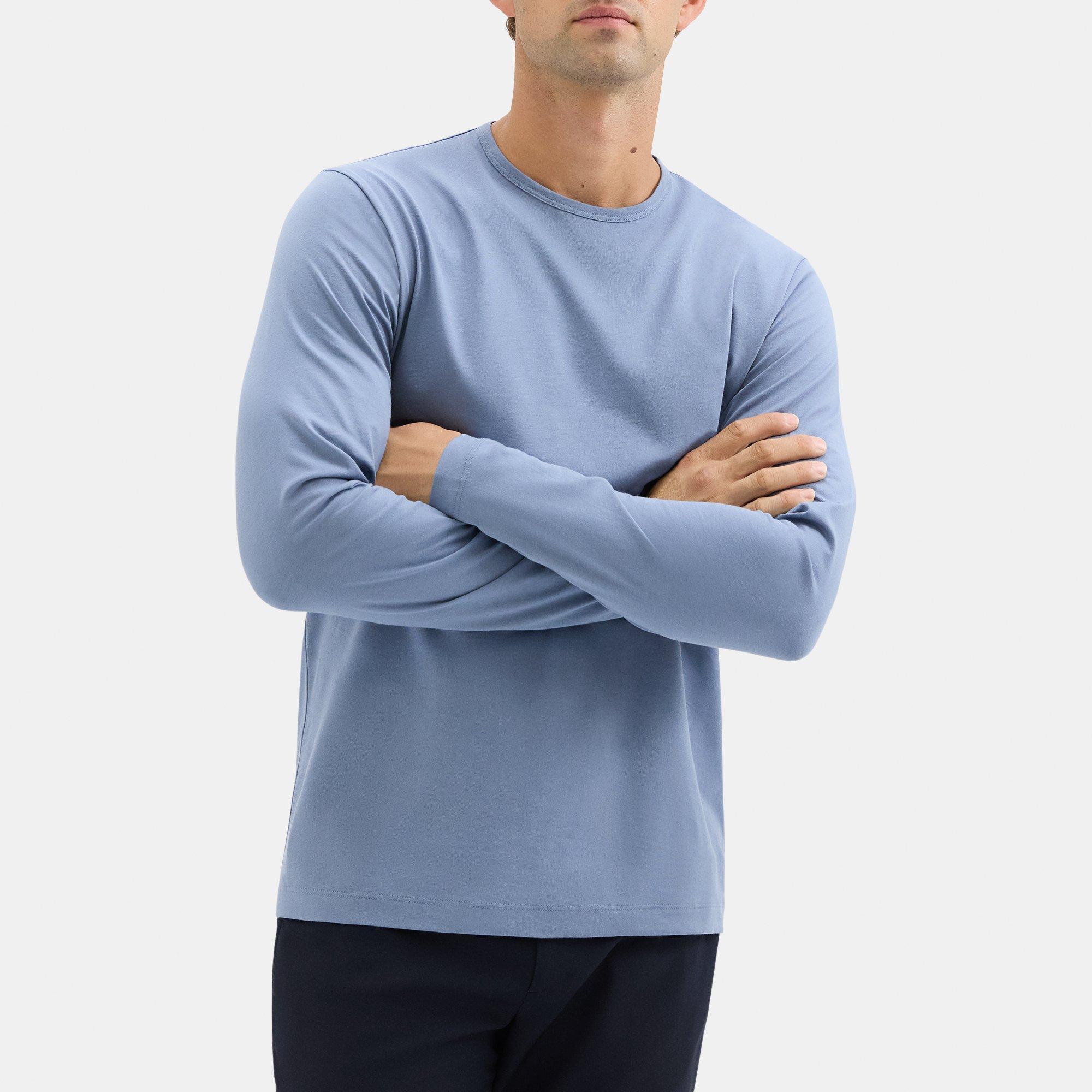 Organic Cotton Relaxed Long-Sleeve Tee | Theory Outlet Product Image