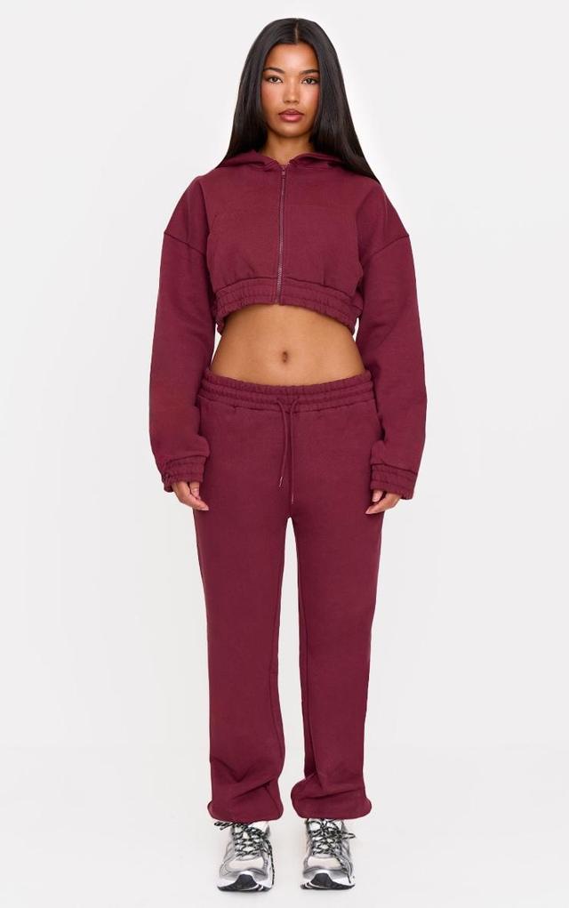 Burgundy Premium Cuffed Sweatpants Product Image