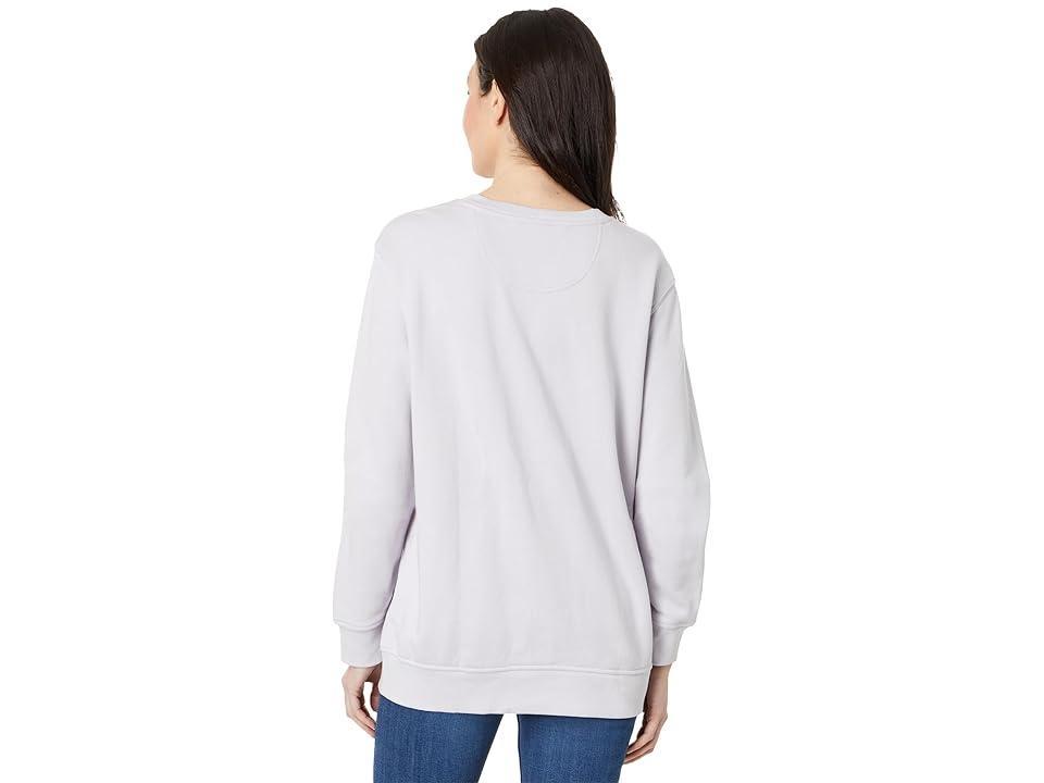 Carhartt Relaxed Fit Midweight French Terry Crew Neck Sweatshirt (Lilac Haze) Women's Clothing Product Image