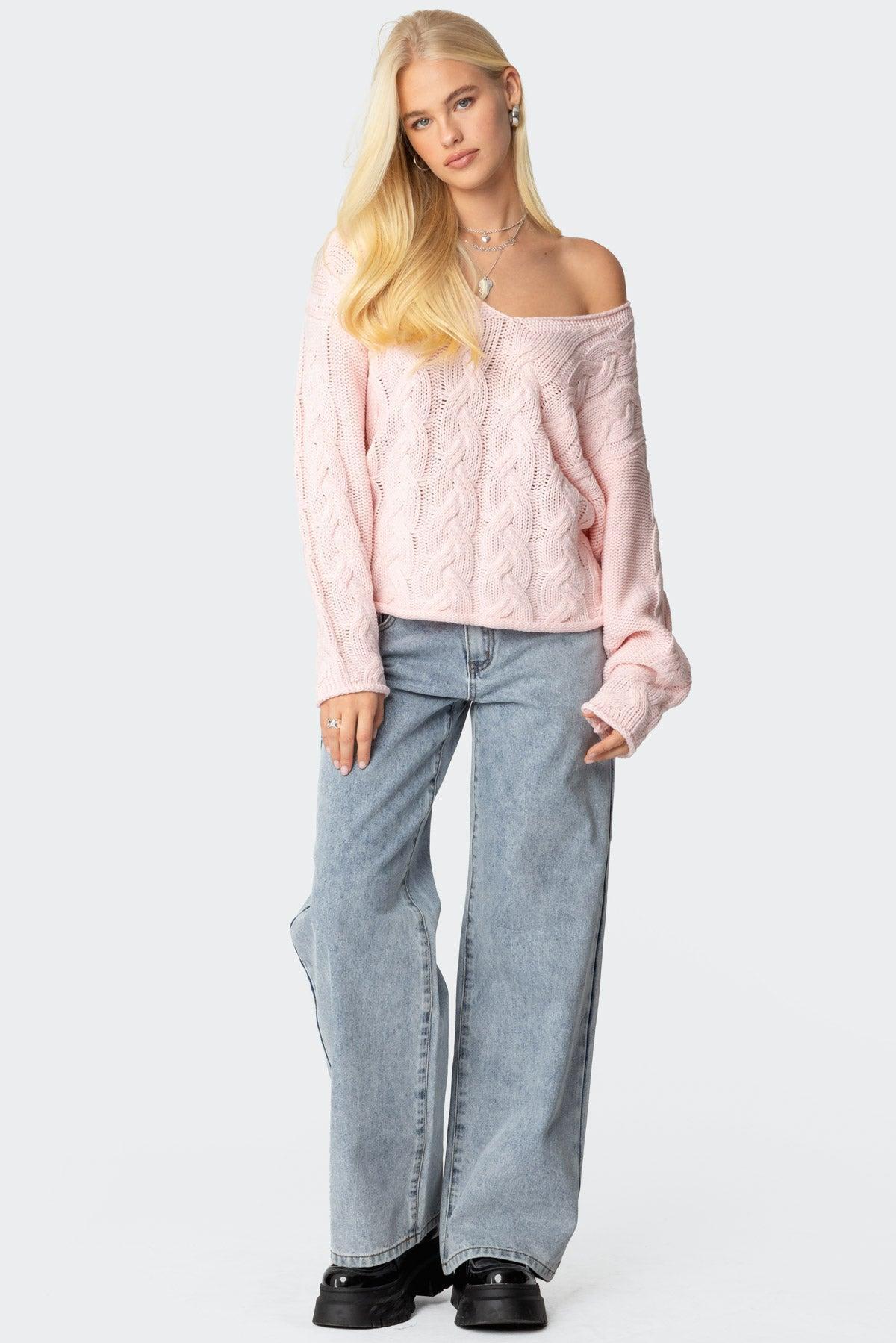 Inga Oversized Cable Knit Sweater Product Image