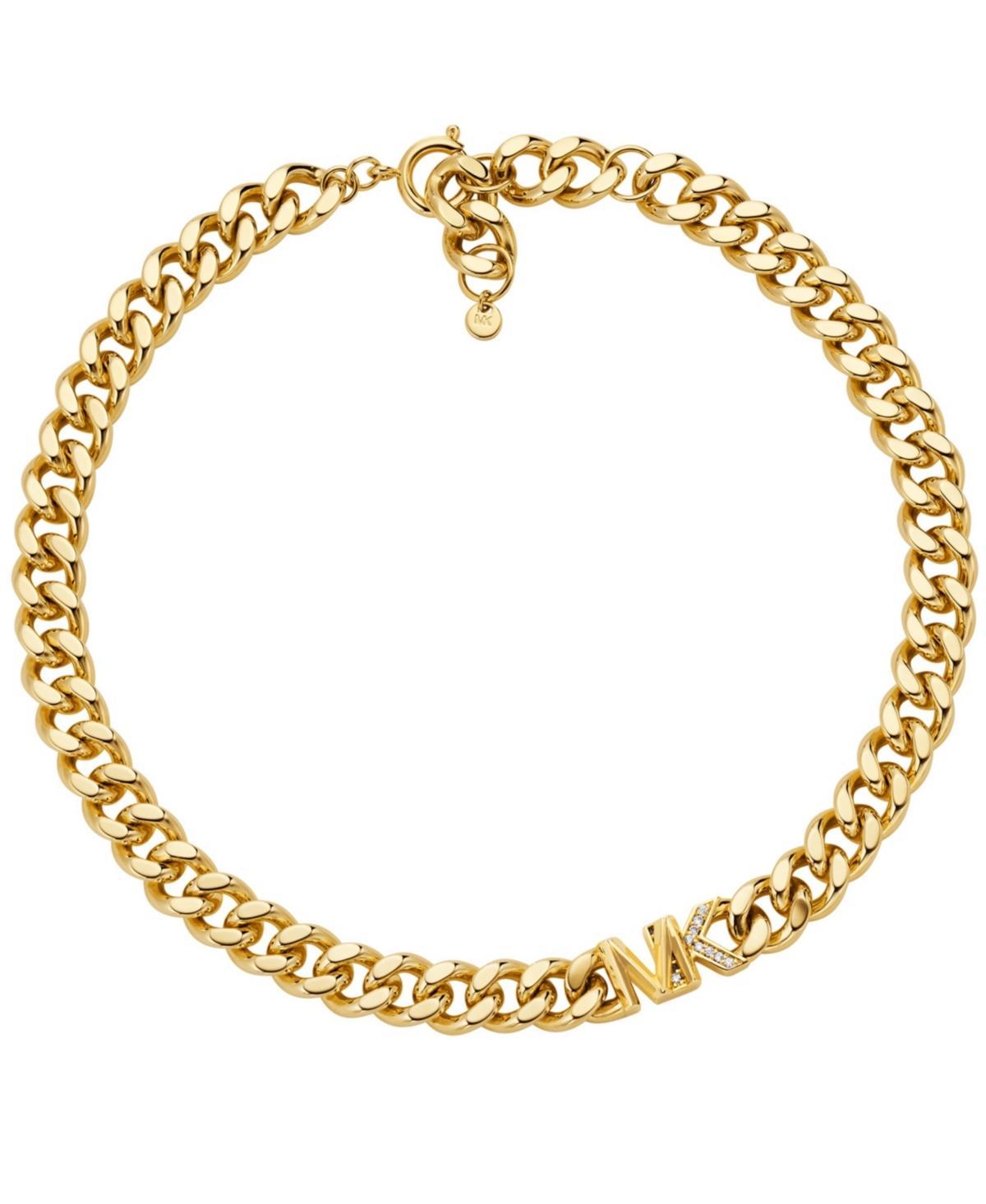 Michael Kors 14K Gold-Plated Statement Logo Collar Necklace Product Image