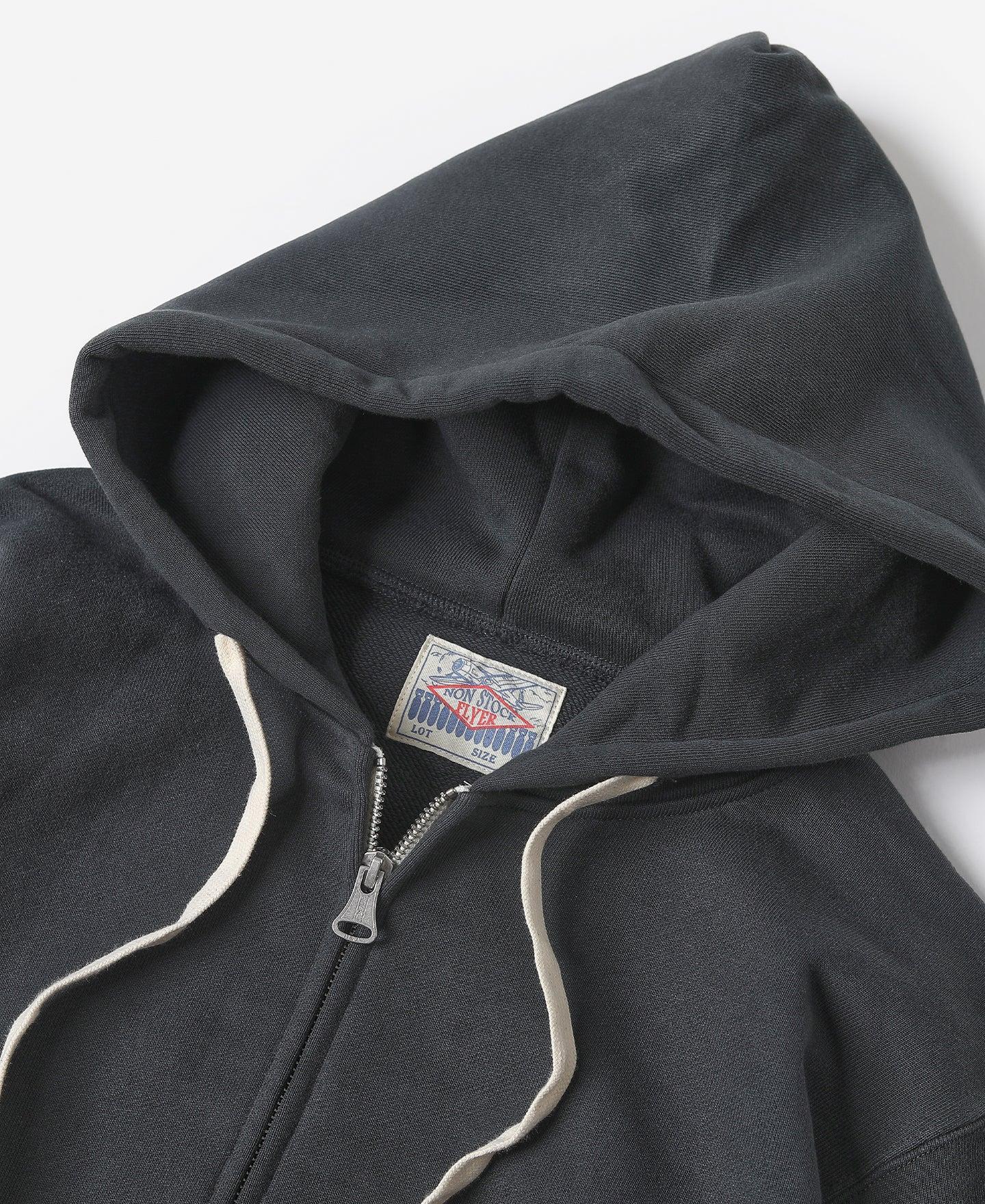 17.5 oz Terry Cloth Full-Zip Hoodie - Black Product Image