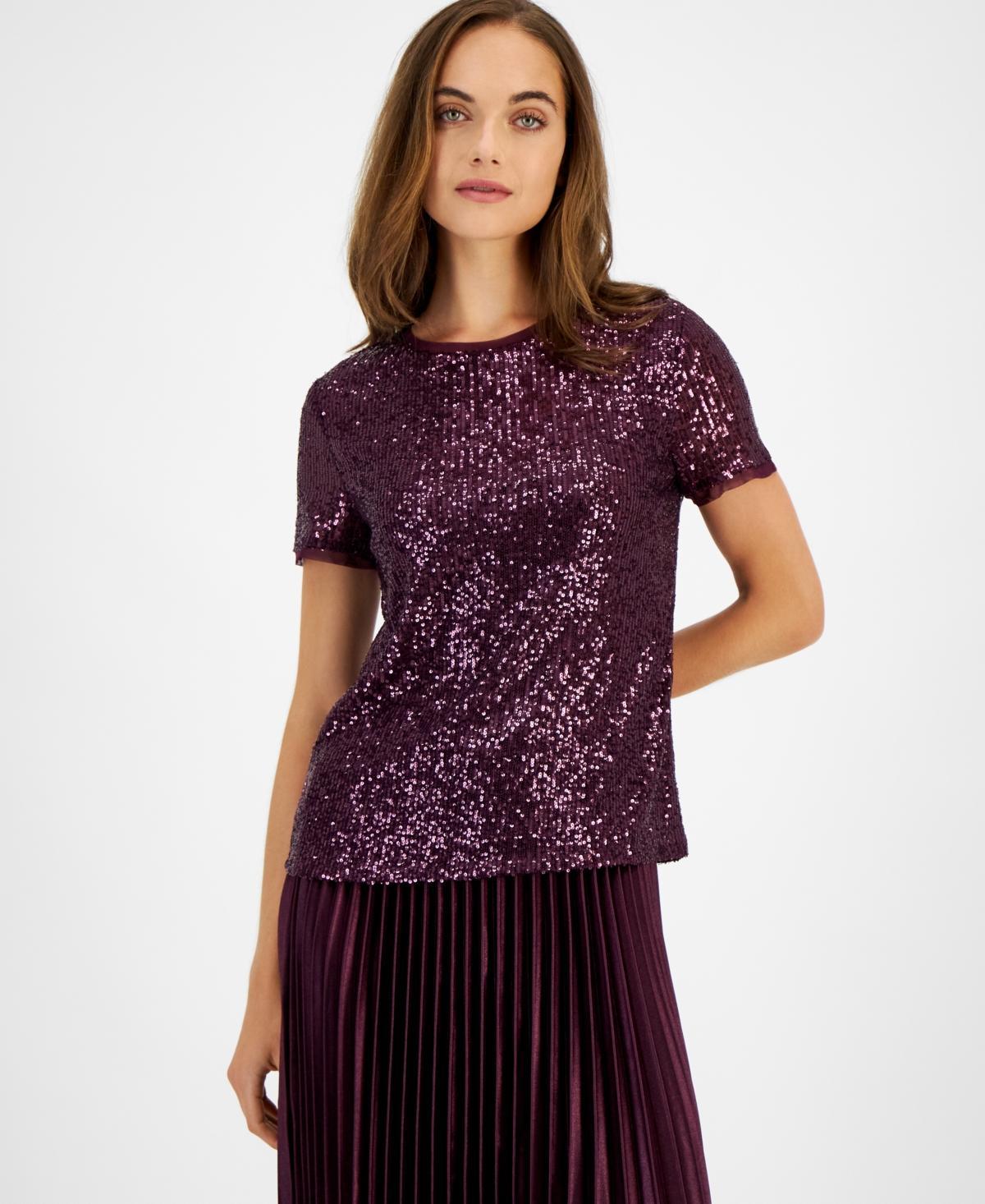 Women's Sequined T-Shirt Product Image