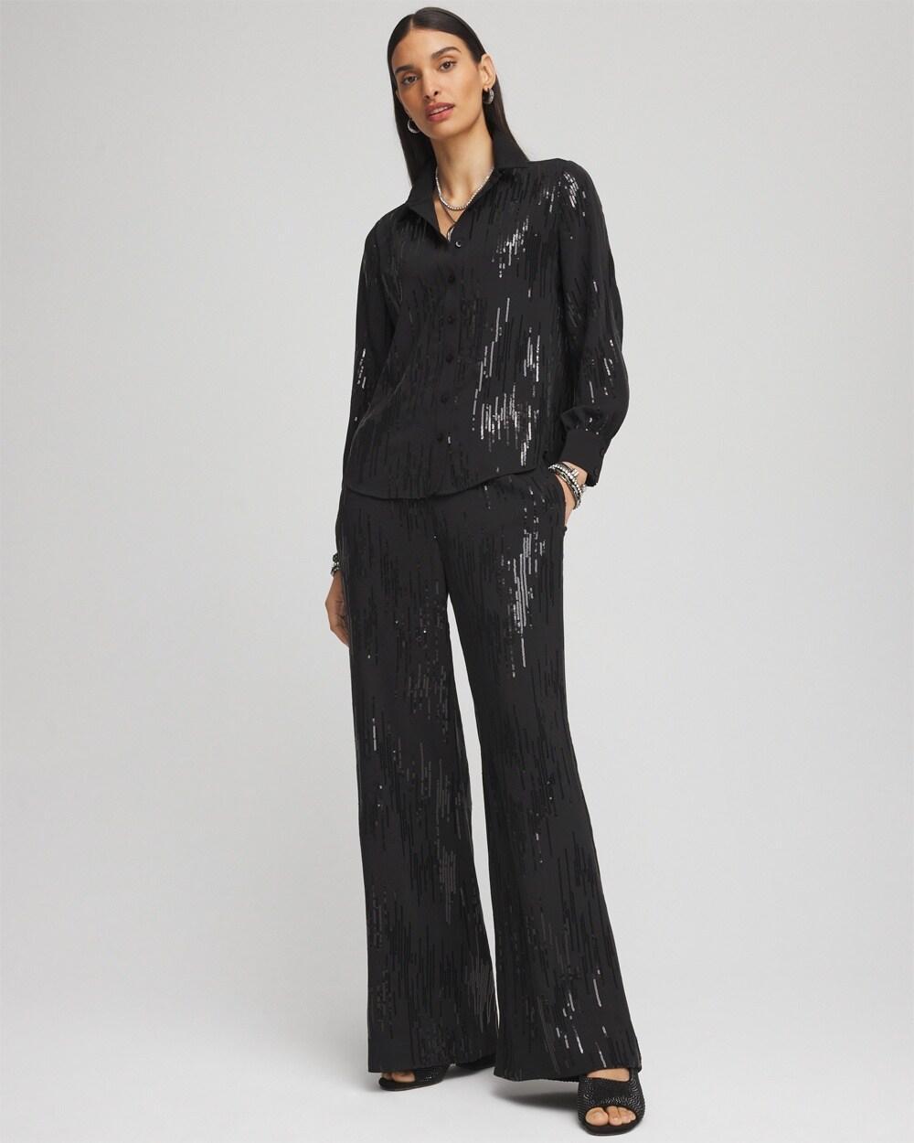 Sequin Wide Leg Pants Product Image