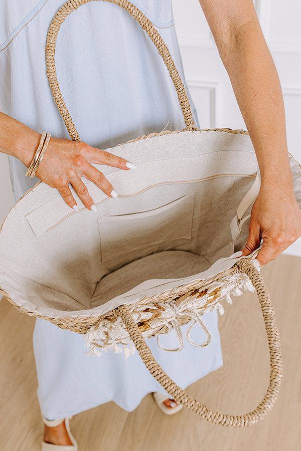 Feeling Boho Straw Woven Tote Product Image