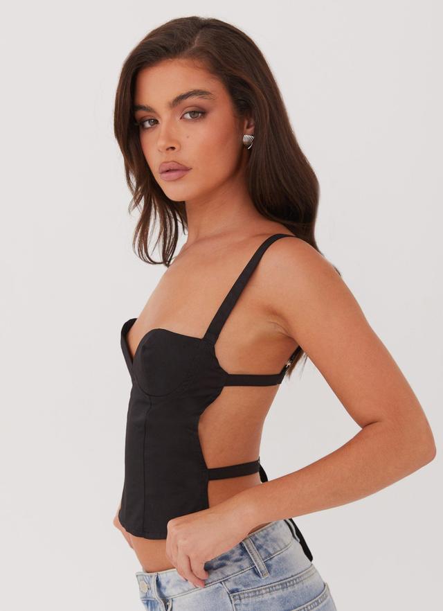 Naomi Backless Top - Black Product Image