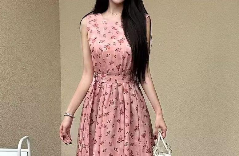 Sleeveless Floral Maxi A-Line Dress Product Image