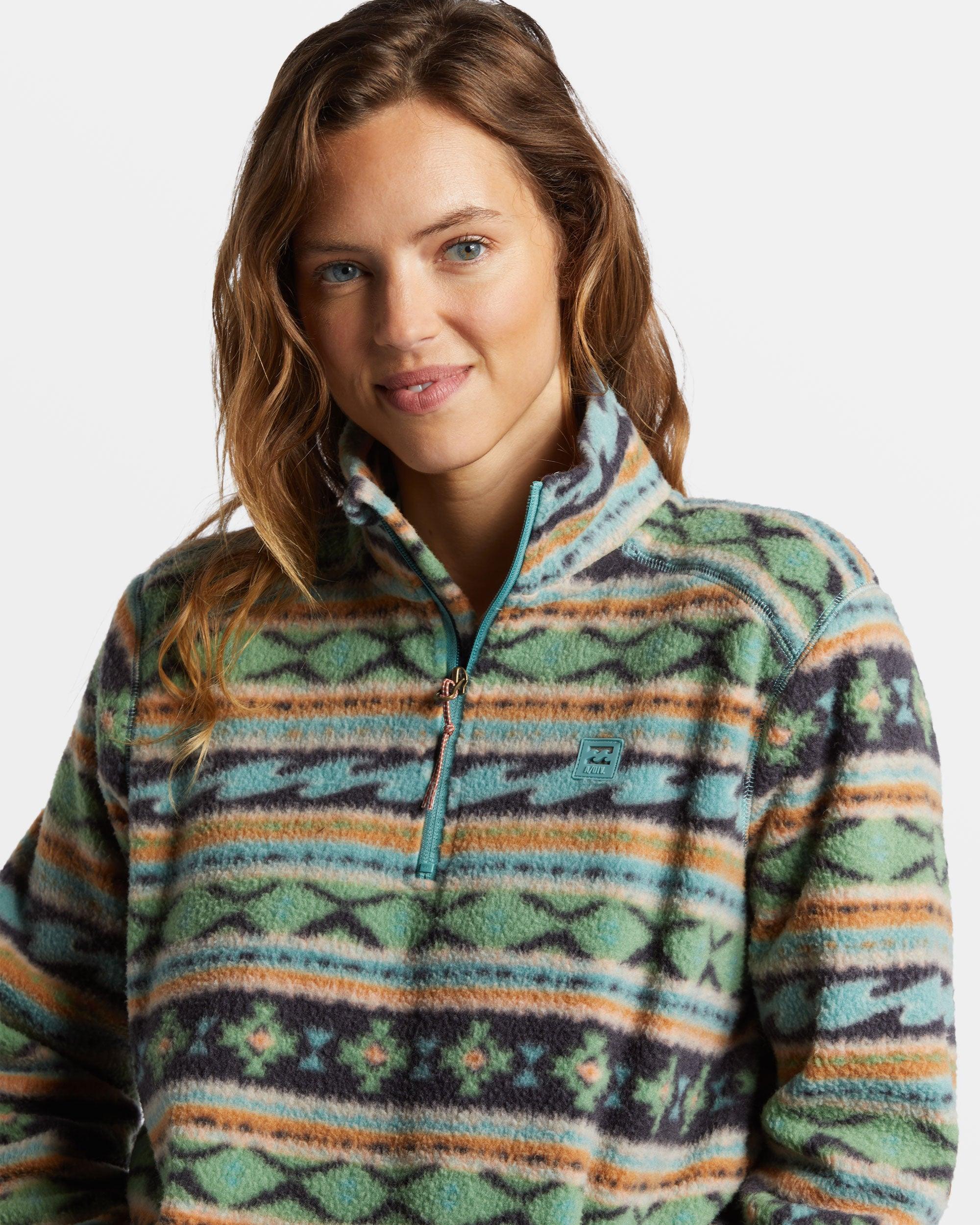 A/Div Boundary Mock 3 Half-Zip Pullover Sweatshirt - Salty Sage Female Product Image