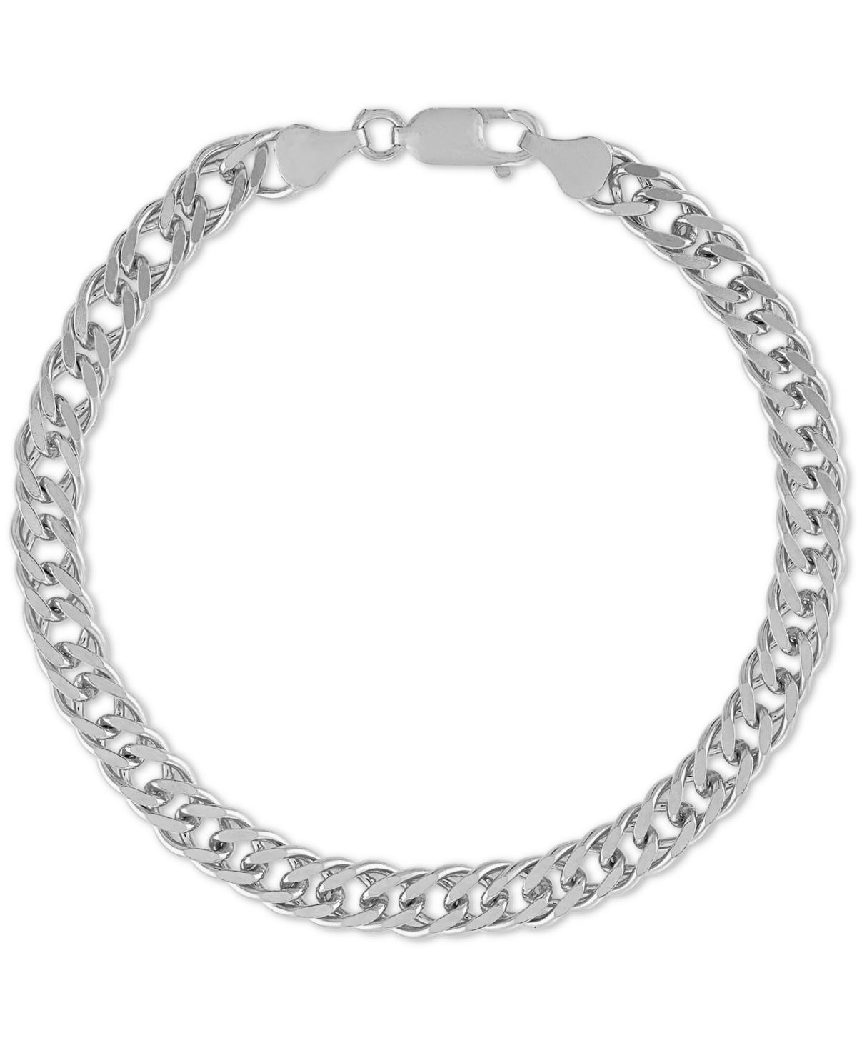 Esquire Mens Jewelry Fancy Curb Link Chain Bracelet in 14k Gold-Plated Sterling Silver, Created for Macys Product Image