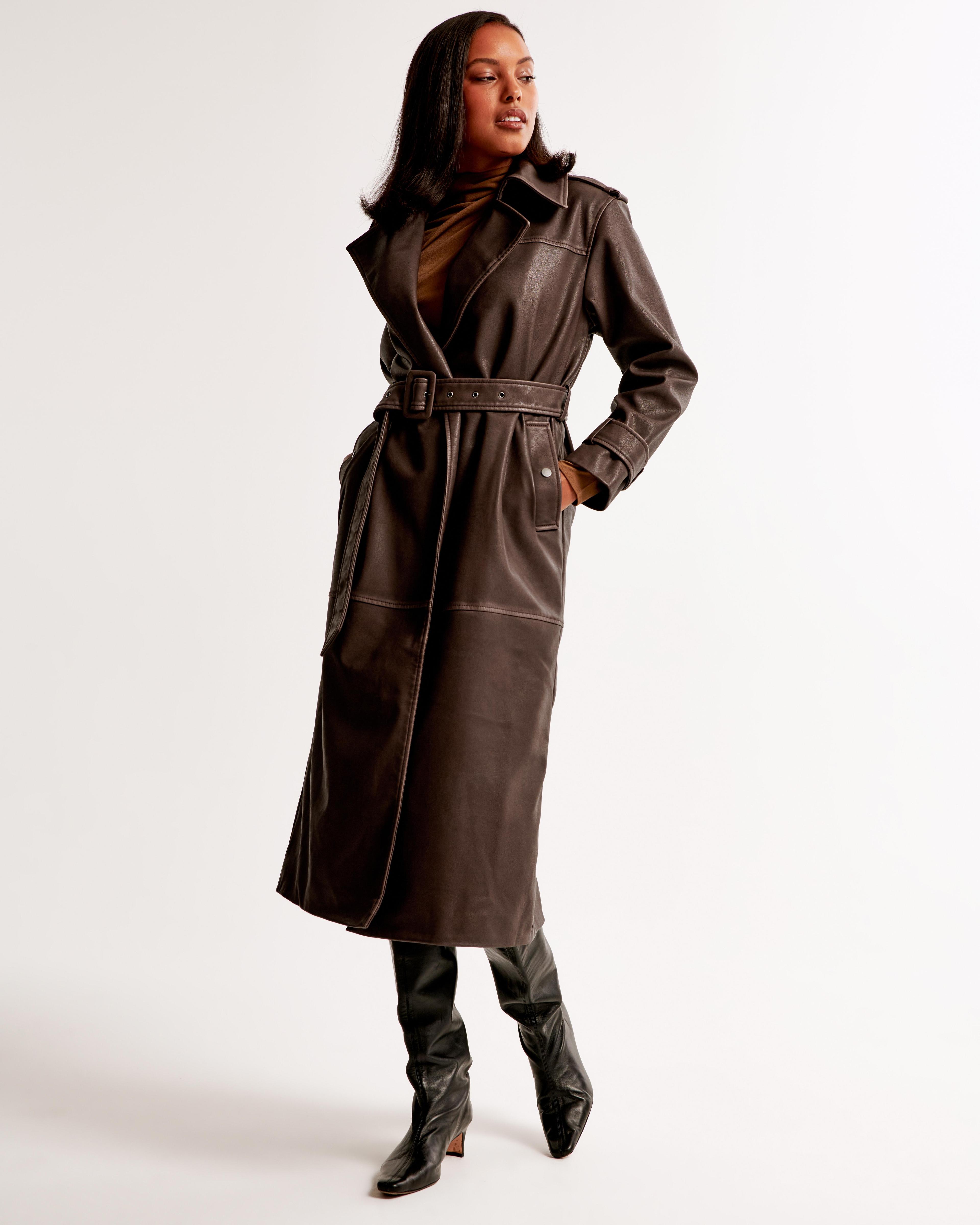 Vol. 28 Vegan Leather Trench Coat Product Image