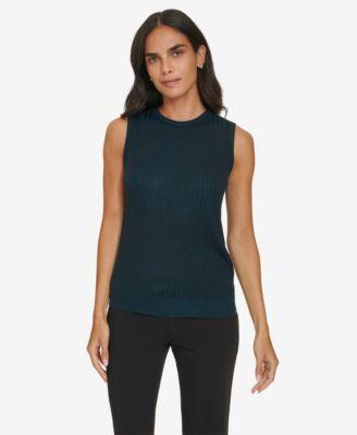 Women's Sleeveless Crewneck Sweater Product Image